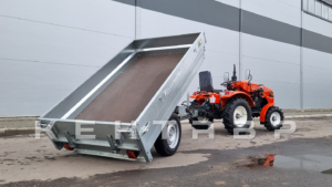 Прицеп Flagman | Флагман C/ПТТ — 1,0 с ПСМ к мини-трактору (самосвальный)