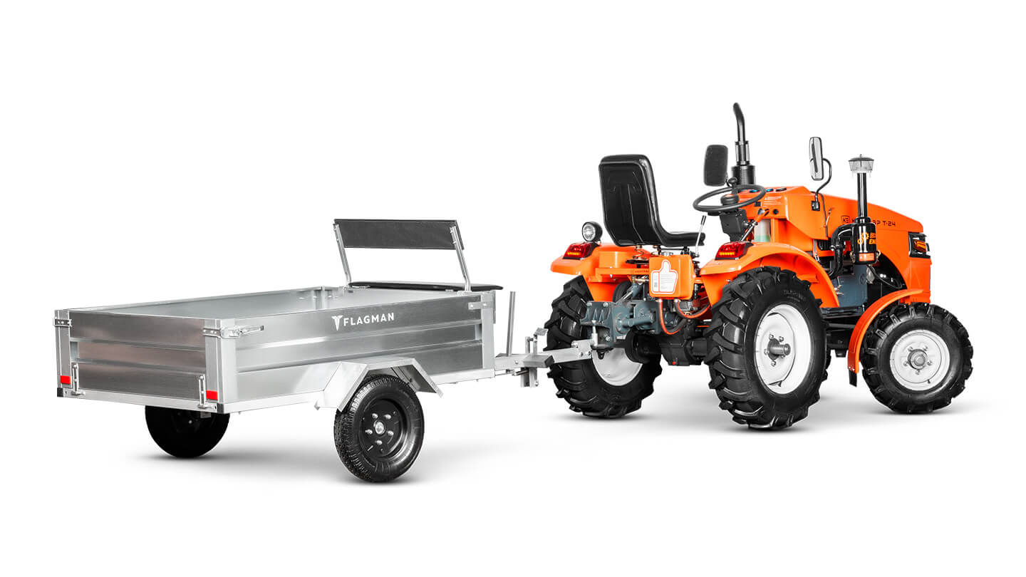 Прицеп Flagman | Флагман ПТМ — 0,5 к мотоблоку/мини-трактору 0