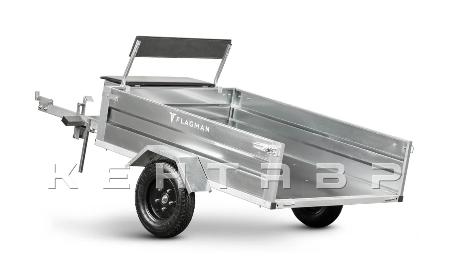 Прицеп Flagman | Флагман ПТМ — 0,5 к мотоблоку/мини-трактору
