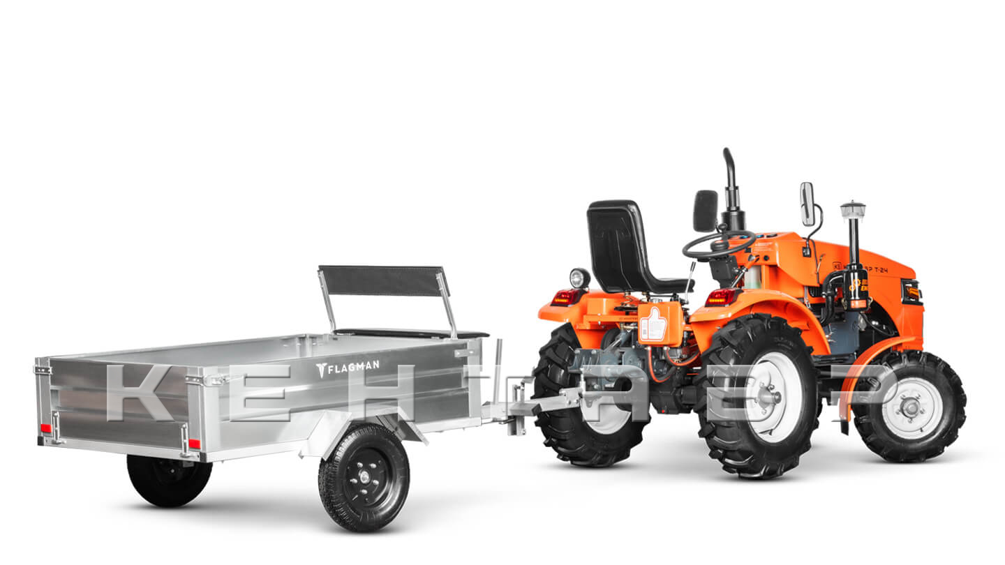 Прицеп Flagman | Флагман ПТМ — 0,5 к мотоблоку/мини-трактору