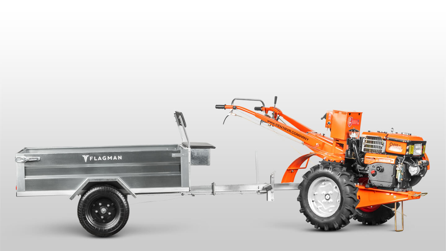 Прицеп Flagman | Флагман ПТМ — 0,5 к мотоблоку/мини-трактору 1