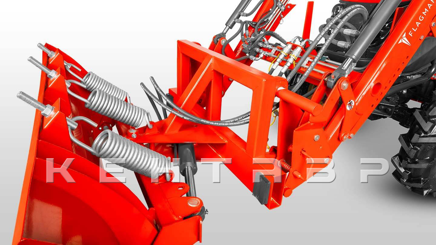 Отвал Flagman | Флагман 03 FP к фронтальному погрузчику с пружинными амор. и гидроповоротом (1,6 м)