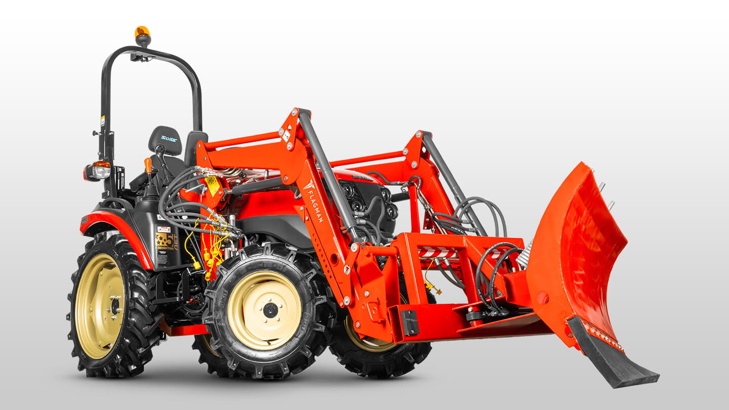 Отвал Flagman | Флагман 03 FP к фронтальному погрузчику с пружинными амор. и гидроповоротом (1,6 м) 0