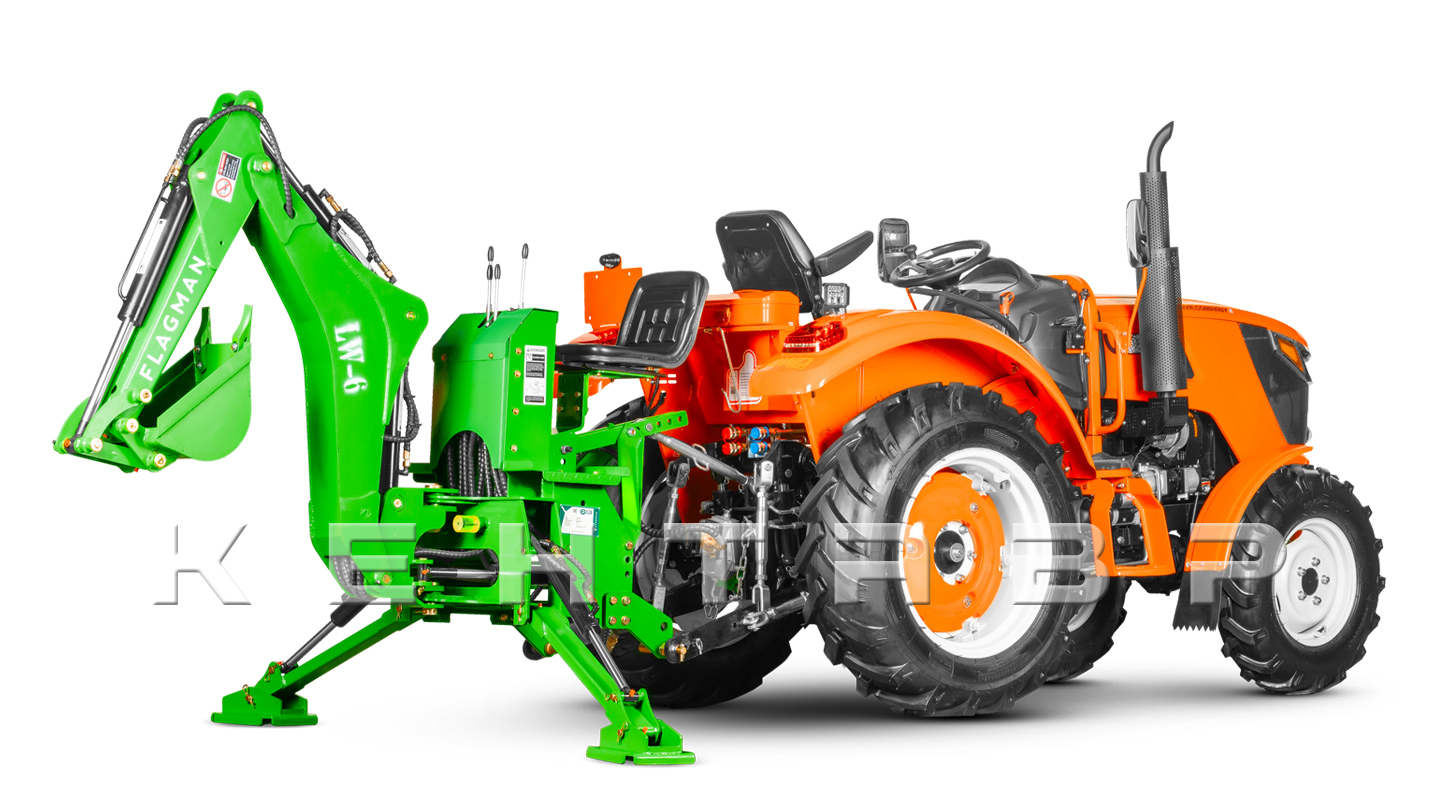 Навесной экскаватор Flagman | Флагман LW6 + захват механический